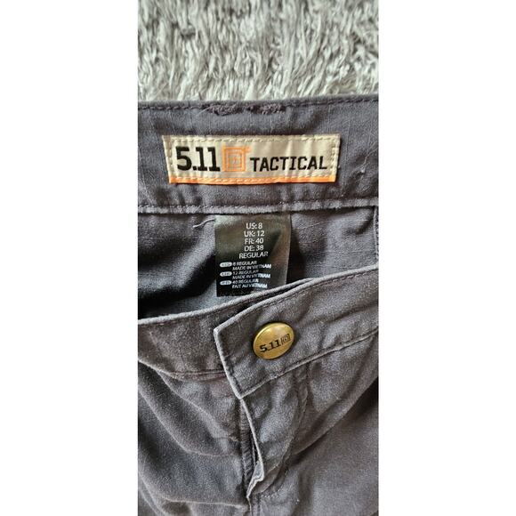5.11 Tactical Pants Womens 8 Charcoal Black Taclite Pro Cargo Workwear Ripstop - Picture 2 of 3